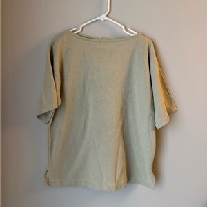 Express Olive Green Short Sleeve Women's Top